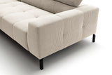KAWOLA Sofa OHIO Ecksofa Feincord weiß