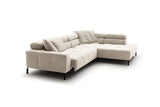 KAWOLA Sofa OHIO Ecksofa Feincord weiß