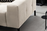 KAWOLA Sofa OHIO Ecksofa Feincord weiß