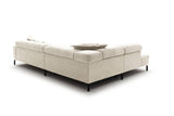 KAWOLA Sofa OHIO Ecksofa Feincord weiß