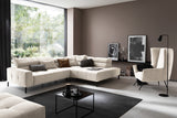 KAWOLA Sofa OHIO Ecksofa Feincord weiß, Rechts, Relaxfunktion