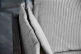 KAWOLA Sofa QUENYA Ecksofa Cord hellgrau / Velvet anthrazit
