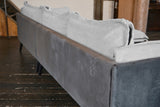 KAWOLA Sofa QUENYA Ecksofa Cord hellgrau / Velvet anthrazit