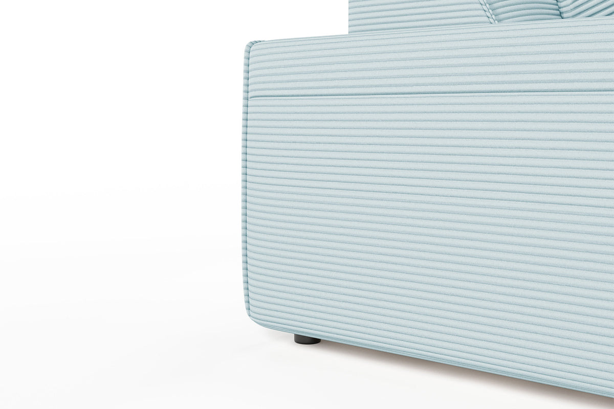 KAWOLA Sofa RANI 3-Sitzer Cord hellblau