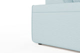 KAWOLA Sofa RANI 3-Sitzer Cord hellblau