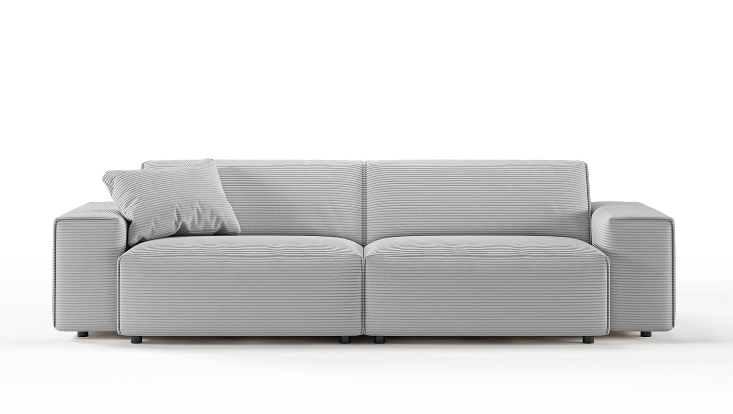 KAWOLA Sofa RANI 3-Sitzer Cord hellgrau