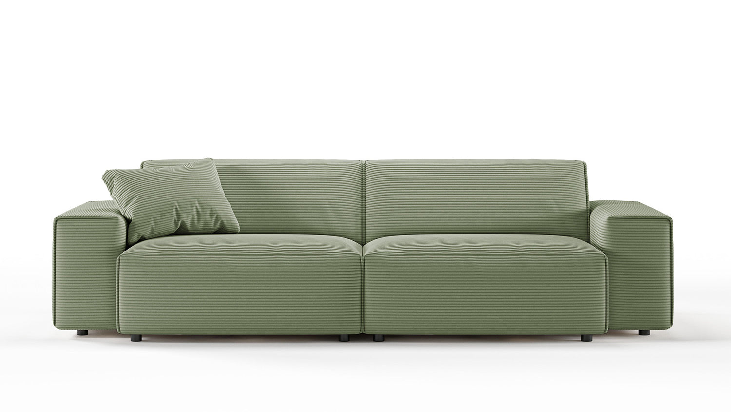 KAWOLA Sofa RANI 3-Sitzer Cord olivgrün