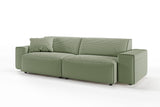 KAWOLA Sofa RANI 3-Sitzer Cord olivgrün
