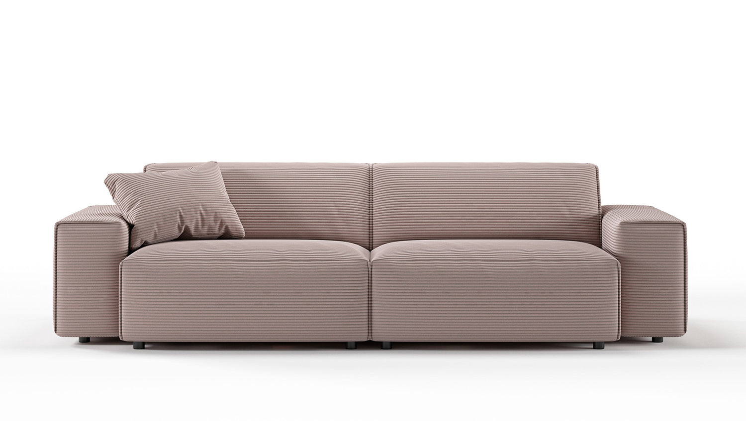 KAWOLA Sofa RANI 3-Sitzer Cord rosa