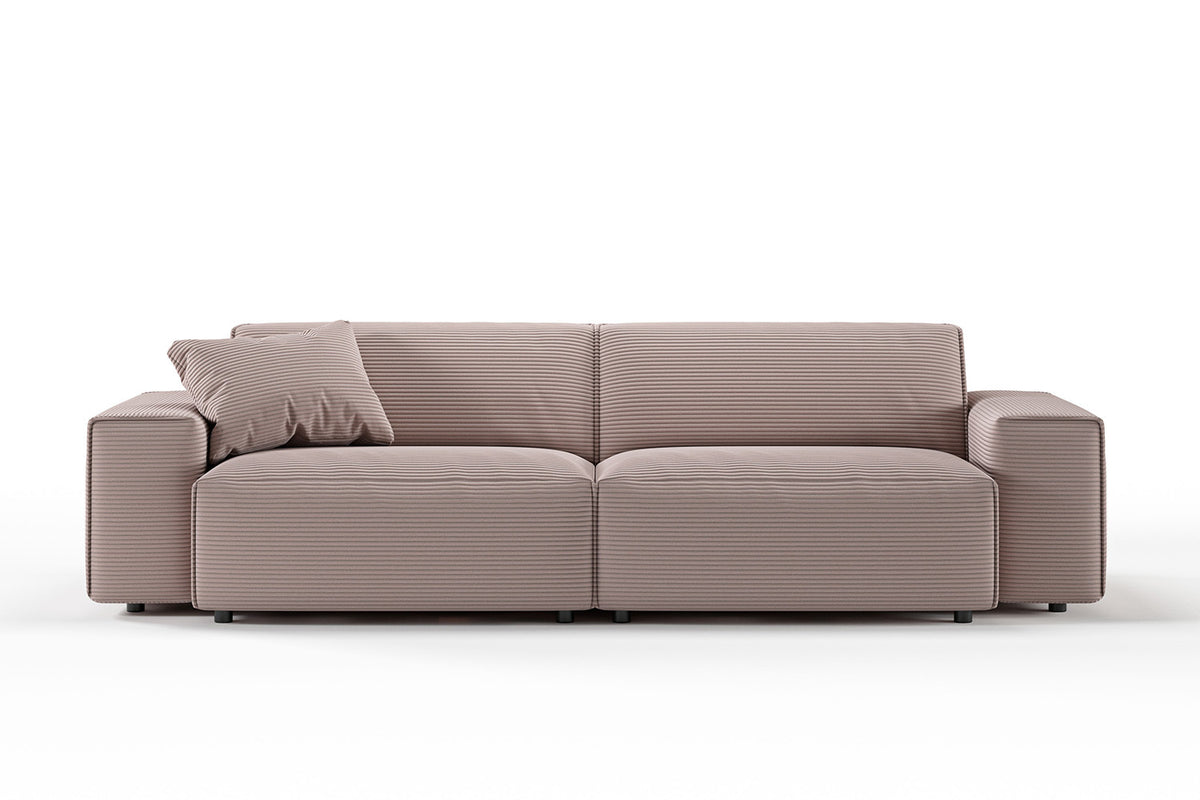 KAWOLA Sofa RANI 3-Sitzer Cord rosa