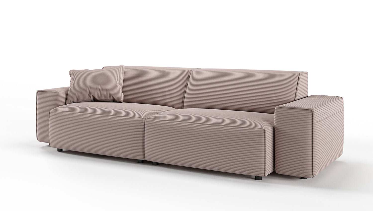 KAWOLA Sofa RANI 3-Sitzer Cord rosa