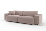 KAWOLA Sofa RANI 3-Sitzer Cord rosa