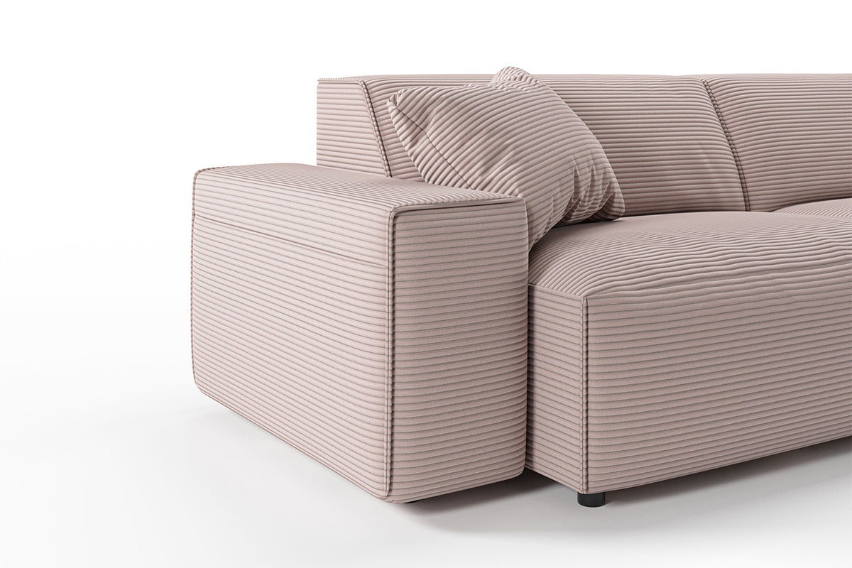 KAWOLA Sofa RANI 3-Sitzer Cord rosa