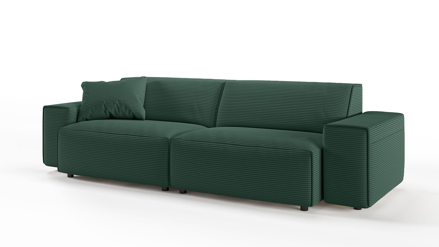 KAWOLA Sofa RANI 3-Sitzer Cord smaragd