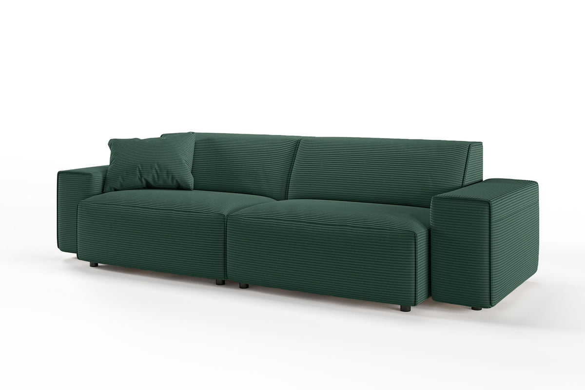 KAWOLA Sofa RANI 3-Sitzer Cord smaragd