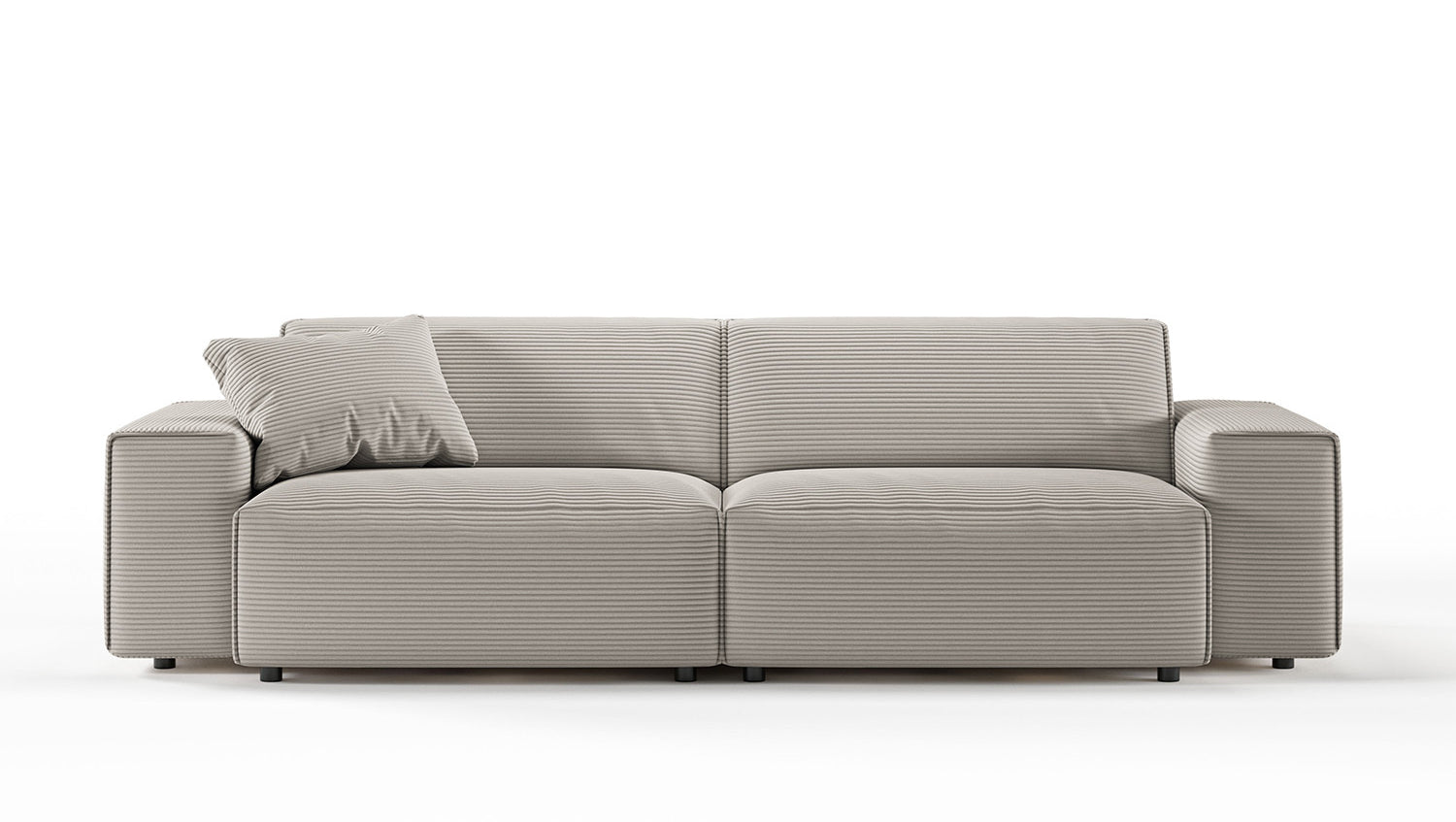 KAWOLA Sofa RANI 3-Sitzer Cord steingrau