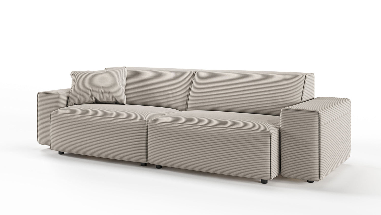 KAWOLA Sofa RANI 3-Sitzer Cord steingrau