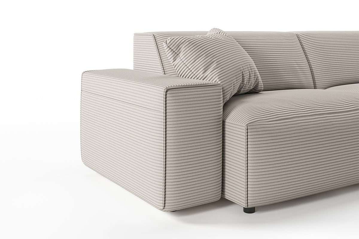KAWOLA Sofa RANI 3-Sitzer Cord steingrau
