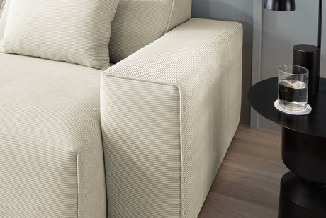 KAWOLA Sofa RANI 3-Sitzer Feincord beige