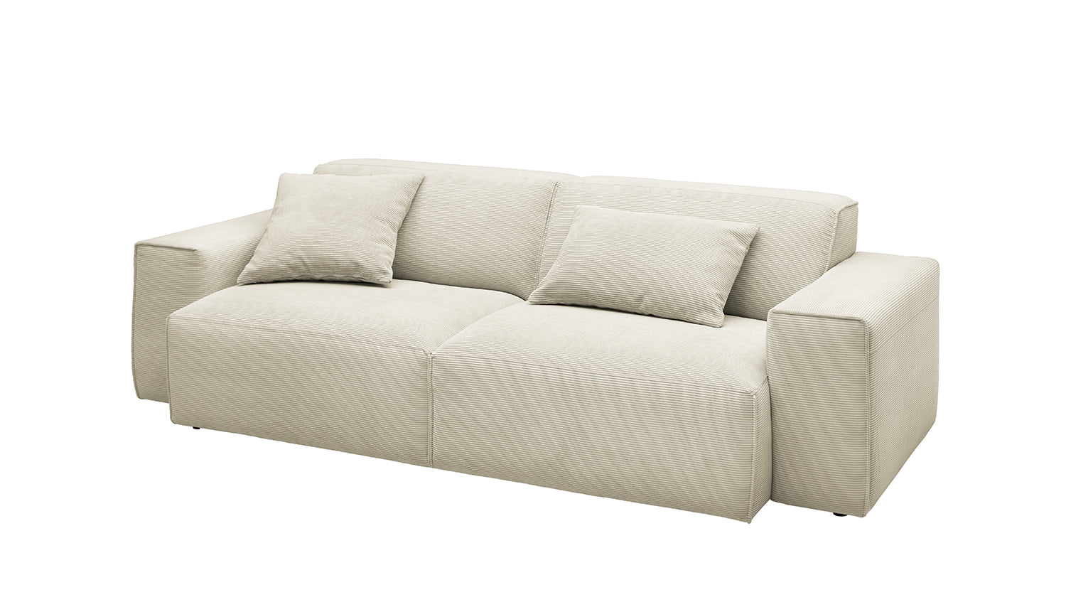 KAWOLA Sofa RANI 3-Sitzer Feincord beige