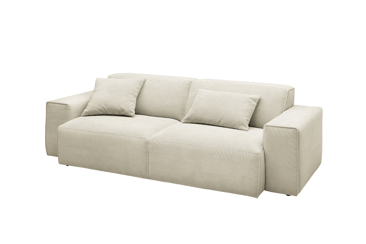 KAWOLA Sofa RANI 3-Sitzer Feincord beige