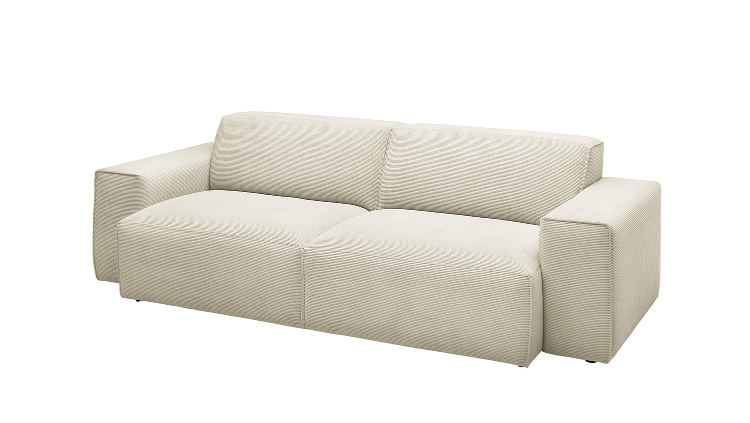 KAWOLA Sofa RANI 3-Sitzer Feincord beige