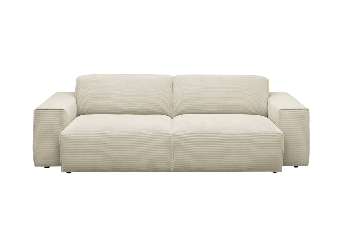 KAWOLA Sofa RANI 3-Sitzer Feincord beige