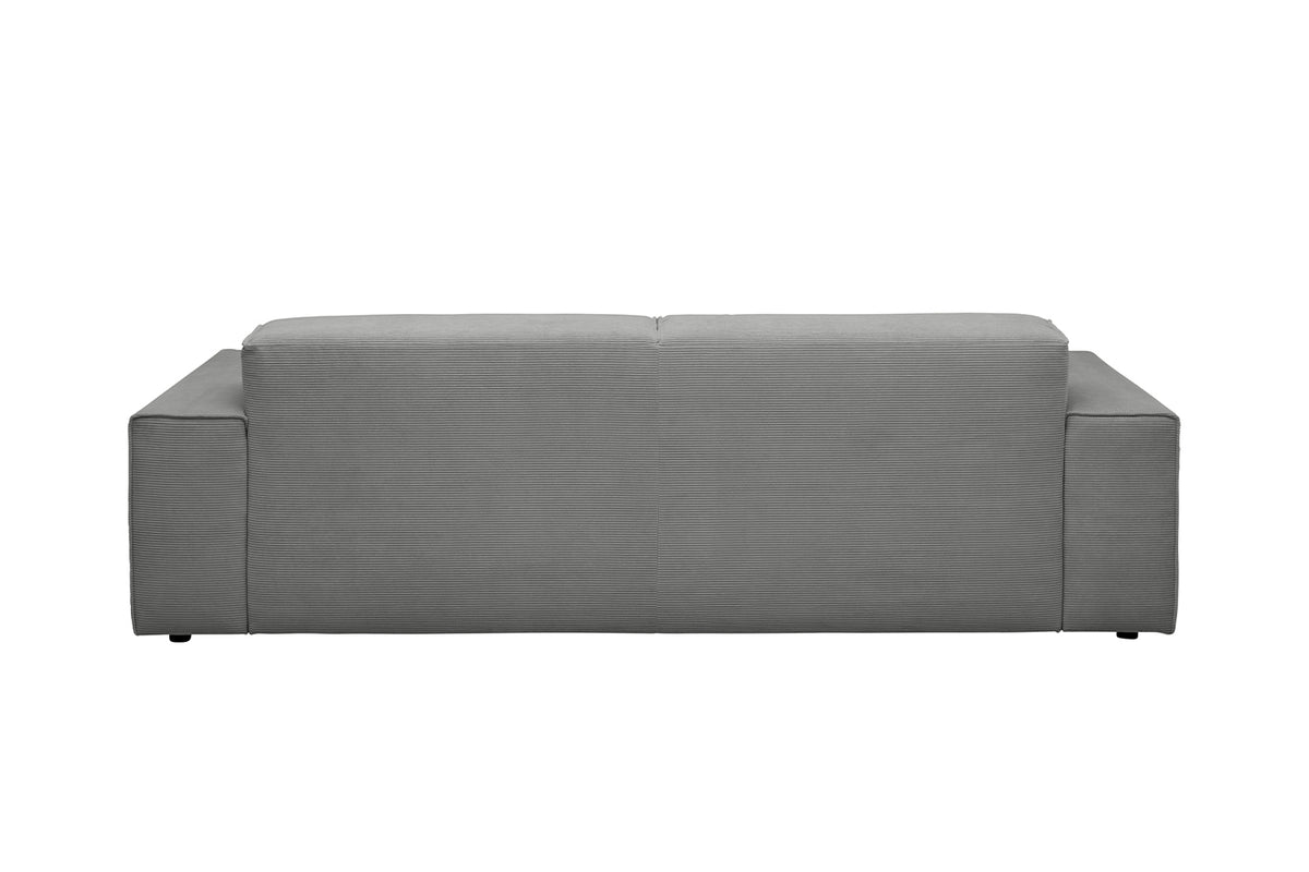 KAWOLA Sofa RANI 3-Sitzer Feincord grau
