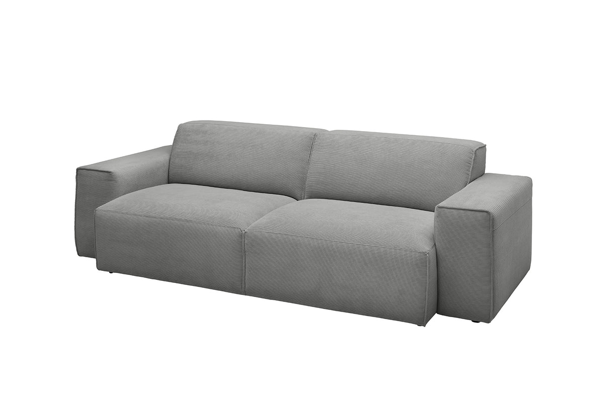 KAWOLA Sofa RANI 3-Sitzer Feincord grau