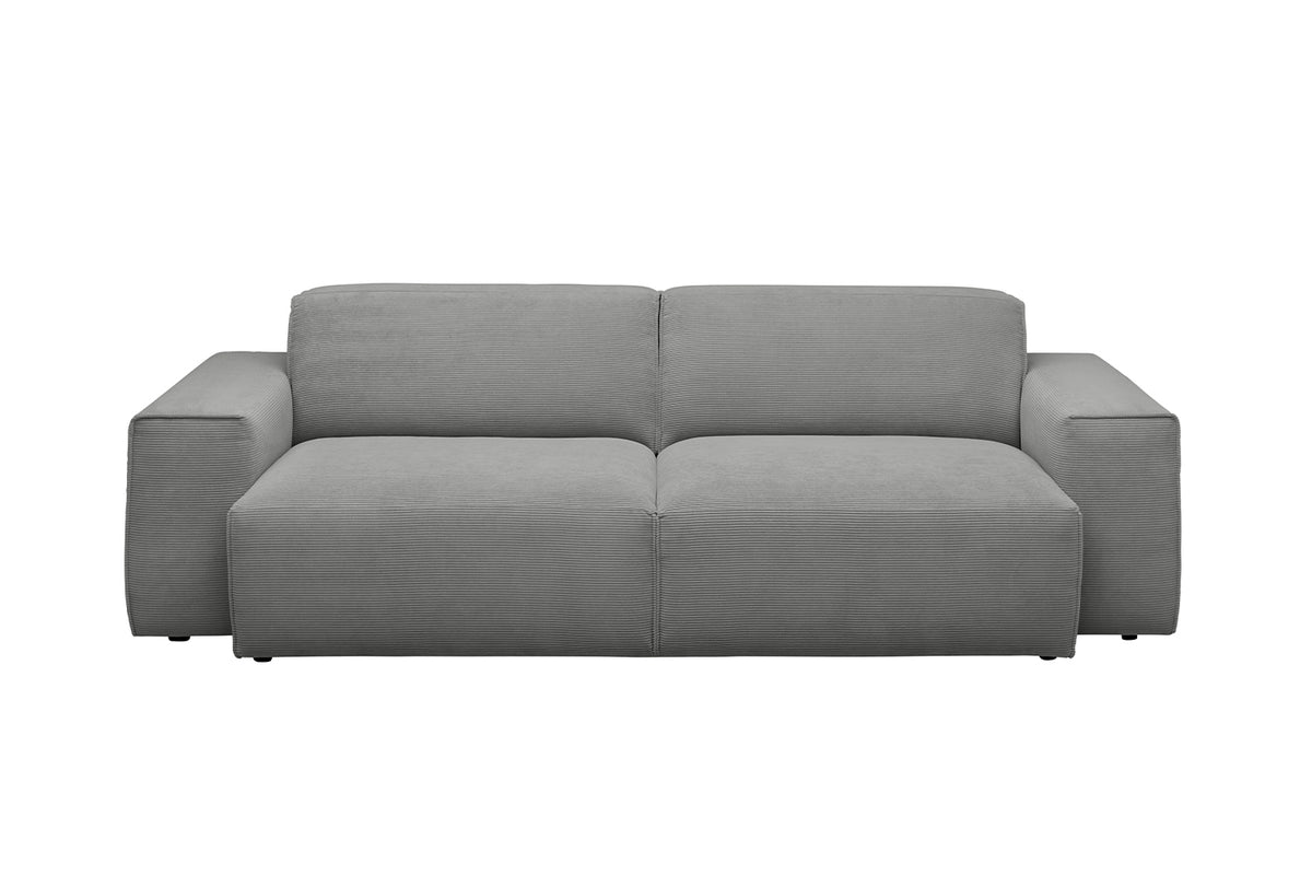 KAWOLA Sofa RANI 3-Sitzer Feincord grau