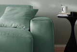 KAWOLA Sofa RANI 3-Sitzer Feincord grün