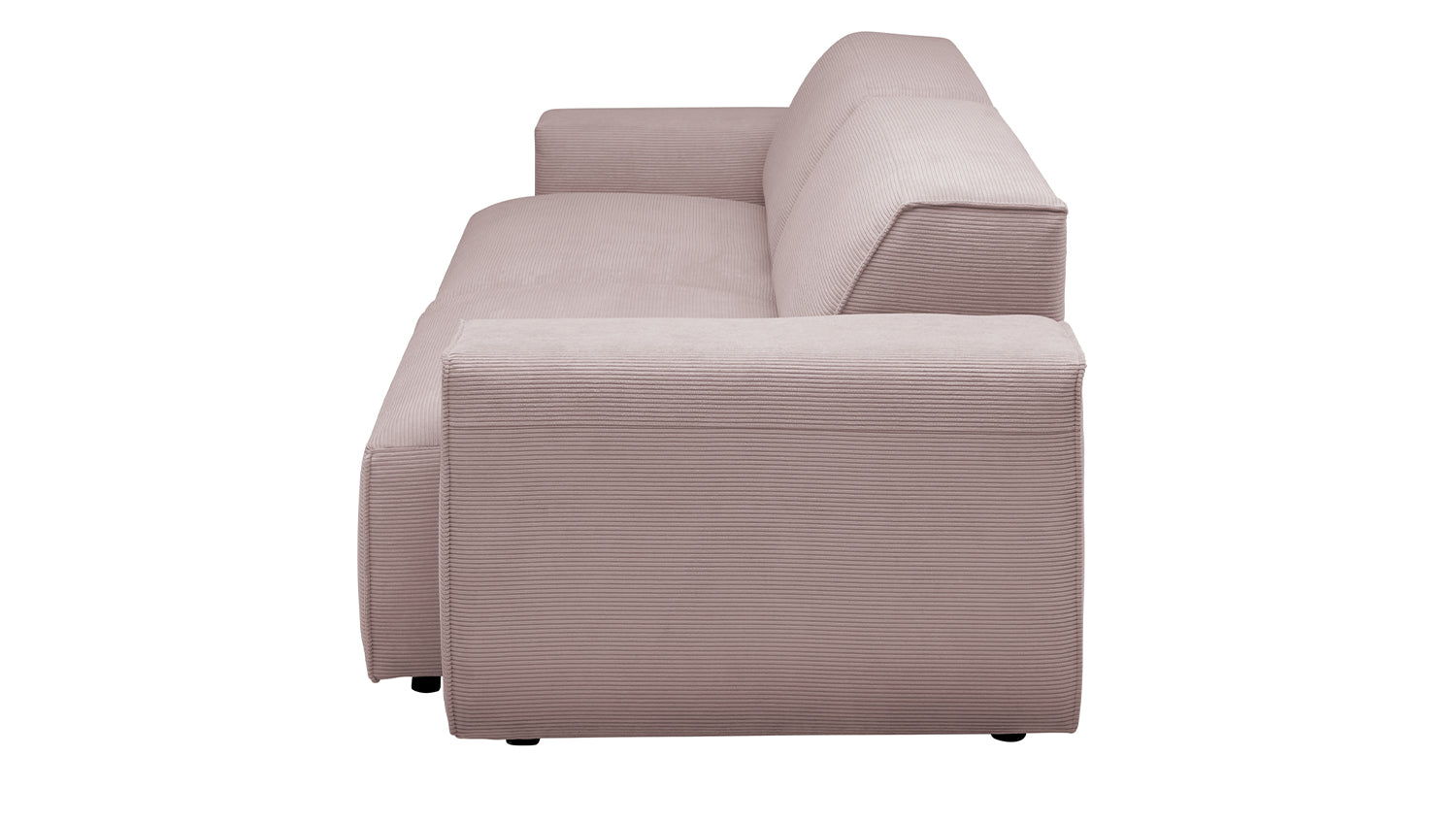 KAWOLA Sofa RANI 3-Sitzer Feincord rosa