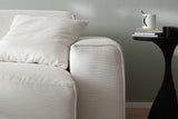 KAWOLA Sofa RANI 3-Sitzer Feincord silber