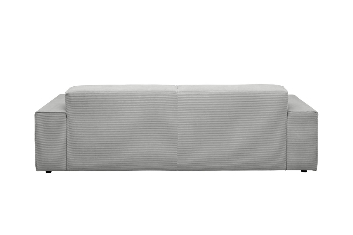 KAWOLA Sofa RANI 3-Sitzer Feincord silber