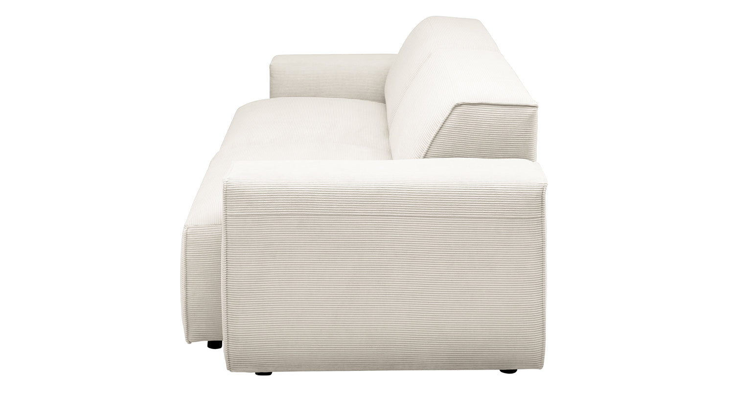 KAWOLA Sofa RANI 3-Sitzer Feincord weiß