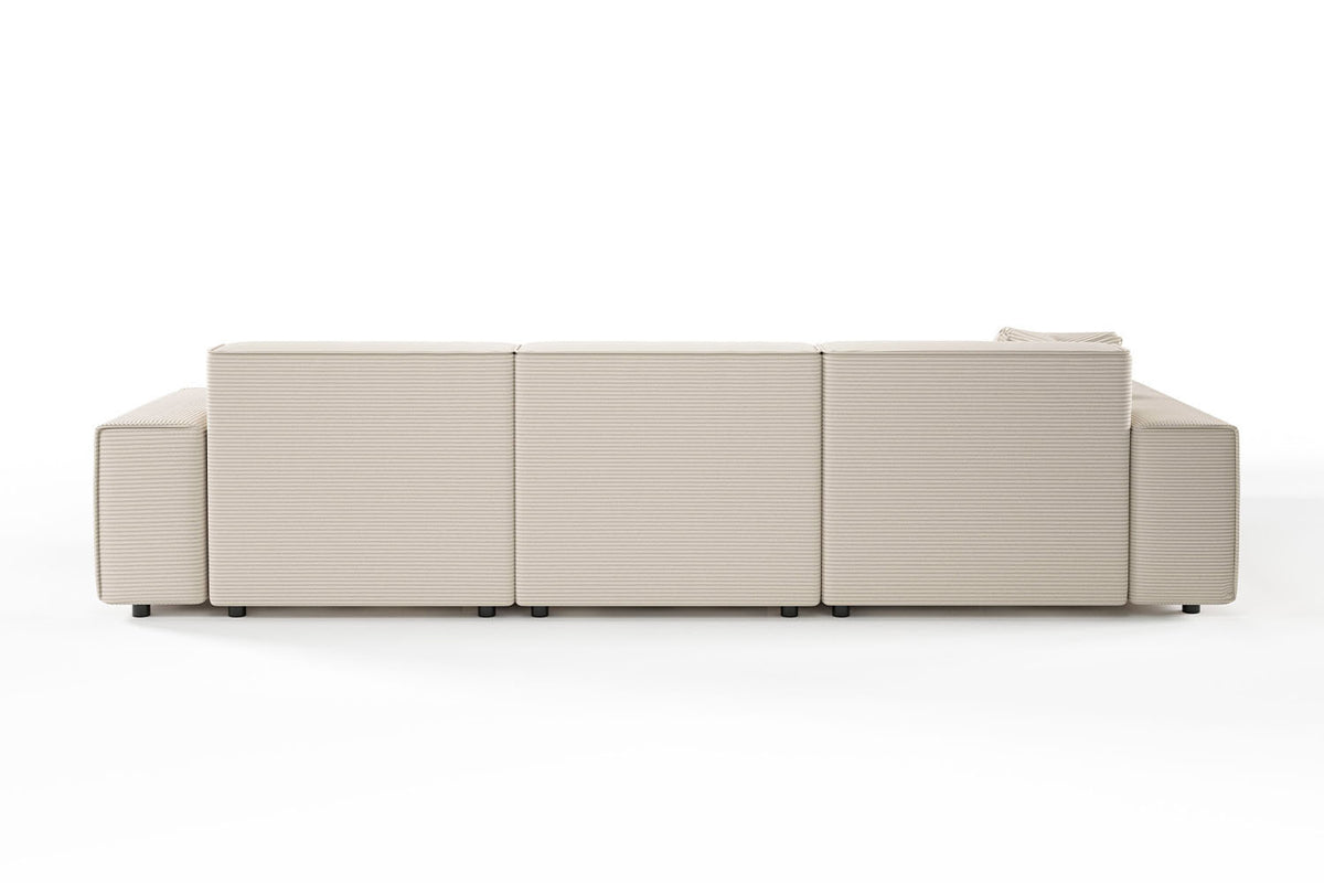 KAWOLA Sofa RANI Ecksofa Cord cremeweiß