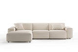 KAWOLA Sofa RANI Ecksofa Cord cremeweiß