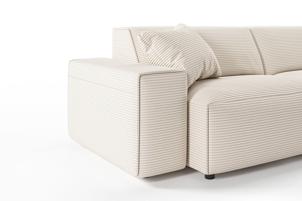 KAWOLA Sofa RANI Ecksofa Cord cremeweiß