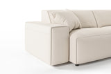 KAWOLA Sofa RANI Ecksofa Cord cremeweiß