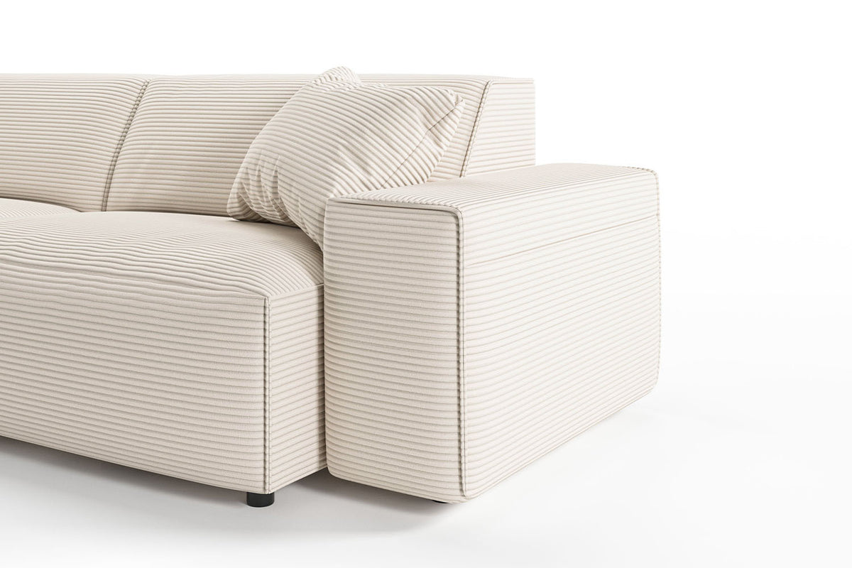 KAWOLA Sofa RANI Ecksofa Cord cremeweiß