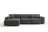 KAWOLA Sofa RANI Ecksofa Cord grau