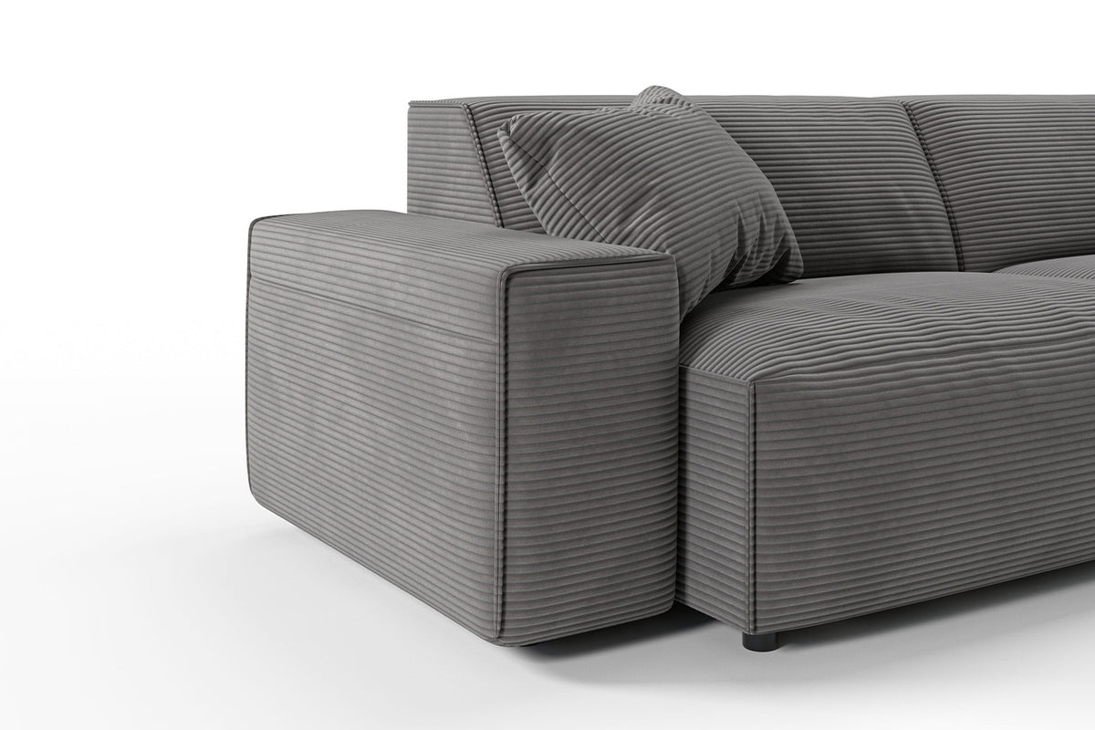 KAWOLA Sofa RANI Ecksofa Cord grau
