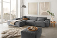 KAWOLA Sofa RANI Ecksofa Cord grau, Links