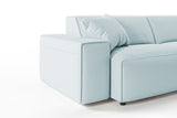 KAWOLA Sofa RANI Ecksofa Cord hellblau