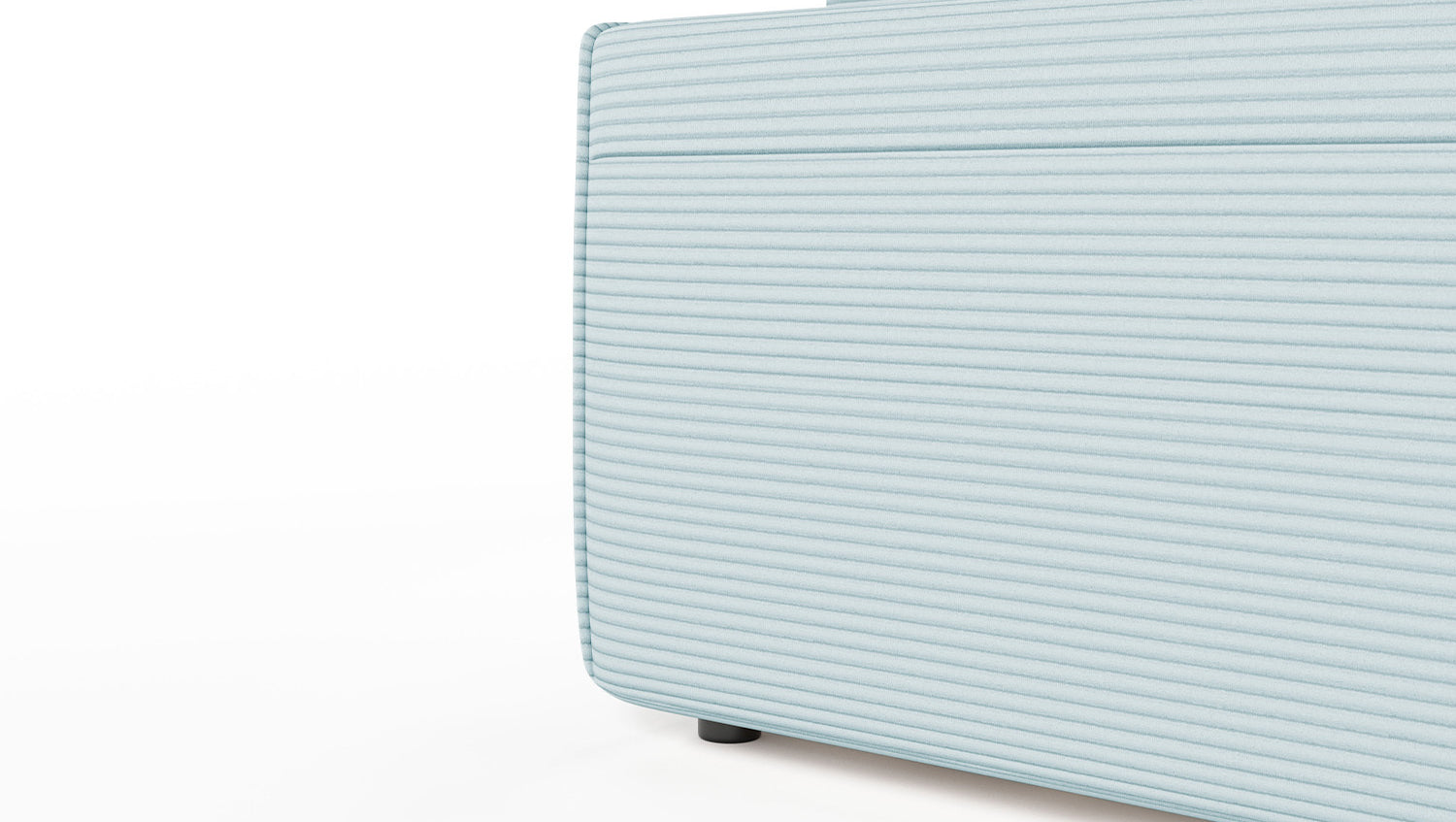 KAWOLA Sofa RANI Ecksofa Cord hellblau