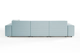 KAWOLA Sofa RANI Ecksofa Cord hellblau