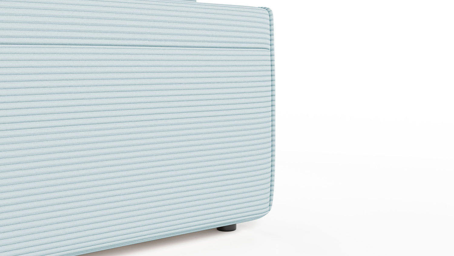 KAWOLA Sofa RANI Ecksofa Cord hellblau
