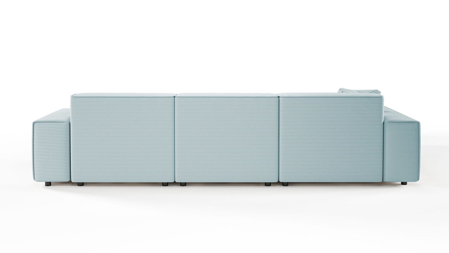 KAWOLA Sofa RANI Ecksofa Cord hellblau