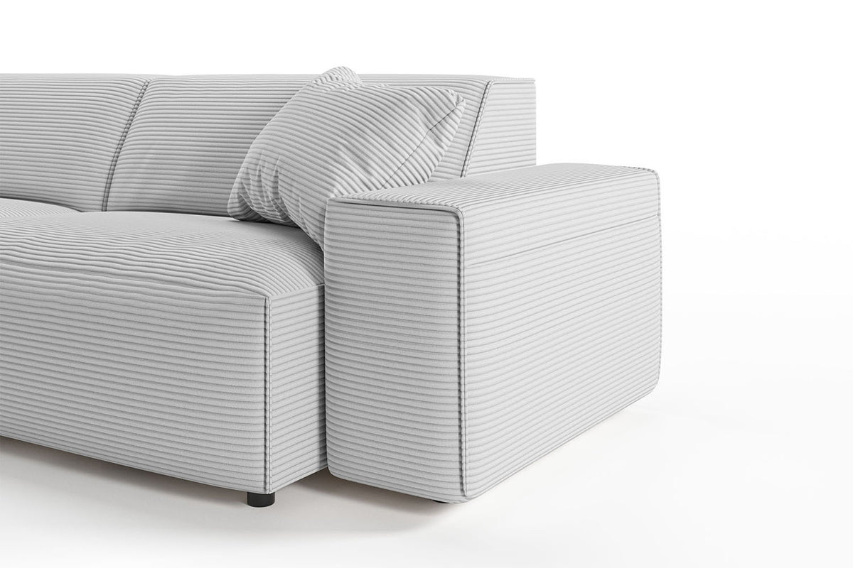 KAWOLA Sofa RANI Ecksofa Cord hellgrau
