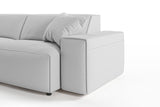 KAWOLA Sofa RANI Ecksofa Cord hellgrau